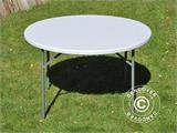 Table de banquet ronde Ø116cm, Gris clair (5 pièces)