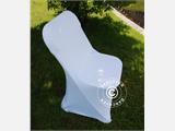 Elastyczny pokrowiec na krzesło 44x44x80cm, Biały (1 szt)