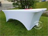 Housse de table stretch 183x75x74cm, Blanc