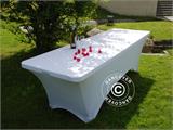 Housse de table stretch 183x75x74cm, Blanc