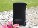 Couverture de chaise extensible 48x43x89cm, Noir (1 pcs)