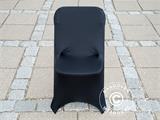 Couverture de chaise extensible 44x44x80cm, Noir (1 pcs)