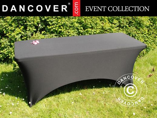 Stretch table cover 183x75x74 cm, Black