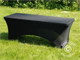 Housse de table stretch 183x75x74cm, Noir