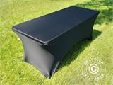 Housse de table stretch 183x75x74cm, Noir