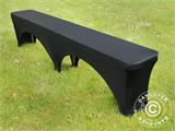 Stretch bench cover 183x28x43 cm, Black