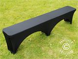 Stretch bench cover 183x28x43 cm, Black