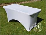 Stretch table cover 150x72x74 cm, White