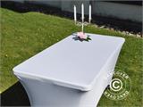Housse de table stretch 150x72x74cm, Blanc