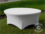 Copri-tavolo elasticizzato Ø183x74cm, Bianco