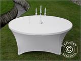 Cubierta flexible para mesa Ø183x74cm, Blanco