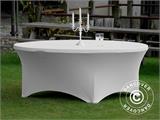 Stretch table cover Ø183x74 cm, White