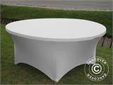 Cubierta flexible para mesa Ø183x74cm, Blanco