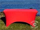 Stretch bord dekke 183x75x74cm, Rød