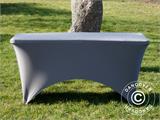 Housse de table stretch 150x72x74cm, Gris