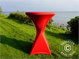 Capa de mesa elástica Ø80x110cm, Vermelho