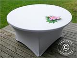 Cubierta flexible para mesa Ø152x74cm, Blanco