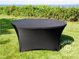 Cubierta flexible para mesa, Ø152x74cm, Negro