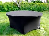 Stretch table cover Ø152x74 cm, Black