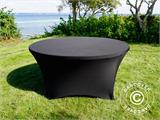 Cubierta flexible para mesa, Ø152x74cm, Negro