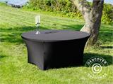 Cubierta flexible para mesa, Ø152x74cm, Negro