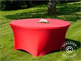 Copri-tavolo elasticizzato Ø152x74cm, Rosso
