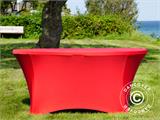 Housse de table stretch Ø152x74cm, Rouge