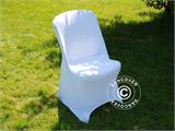Elastyczny pokrowiec na krzesło 48x43x89cm, Biały (10 szt)