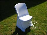 Stretch tuolinpäällinen 48x43x89cm, Valkoinen (10 kpl)