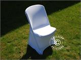 Couverture de chaise extensible 48x43x89cm, Blanc (10 pcs)