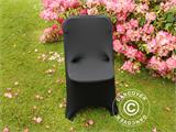 Elastyczny pokrowiec na krzesło 44x44x80cm, Czarny (10 szt)