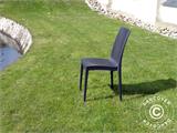 Stapelbare stoel, Rattan Bistrot, Antraciet, 6 stuks