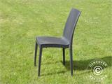 Stapelbare stoel, Rattan Bistrot, Antraciet, 6 stuks