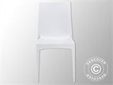 Chaise empilable, Rattan Bistrot, Blanc,  6 pcs. RESTE SEULEMENT 3 SETS