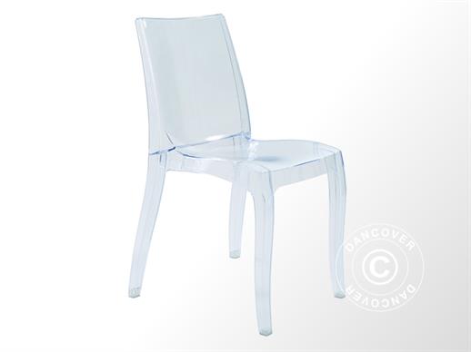 Chair, Cristal Light, Clear, 6 pcs. ONLY 1 SET LEFT