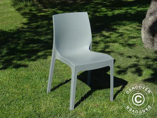 Stacking chair, Rome, Grey, 6 pcs. ONLY 1 SET LEFT