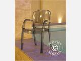 Stacking chair with armrests, Joker, Clear Smoked, 1 pcs. ONLY 2 PCS. LEFT