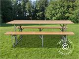 Beer Table Set 180x60x76 cm, Light wood, ONLY 1 PC. LEFT