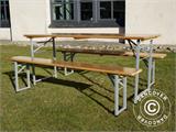 Beer Table Set 180x60x76 cm, Light wood, ONLY 1 PC. LEFT