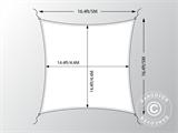 Sun sail 5x5 m, Square, Anthracite