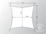 Sun sail 3.6x3.6 m, Square, Anthracite