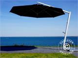 Parasol en porte a faux Bahamas, Ø4m, Noir