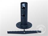 Parasol base for wooden terrace, Black