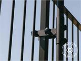 Équerre verticale de parasol pour grille du balcon, Noir