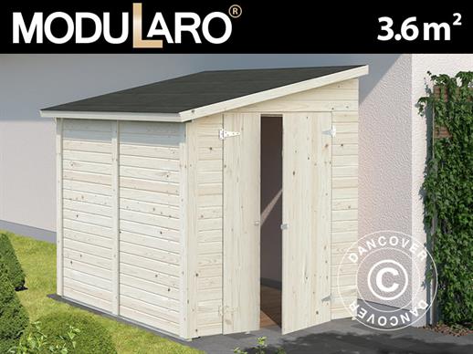 Abri adossé en bois 1,65x2,22x2,1m, 3,6m², Naturel