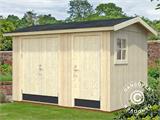 Wooden shed w/floor, 3.44x2.21x2.47 m, 6.6 m², Natural