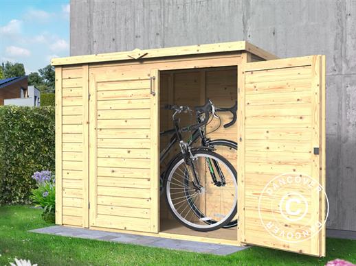 Abri en bois Bertilo Multibox3, 2x0,82x1,63m, 1,6m², Naturel    