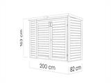 Bertilo redskapsbod Multibox3, 2x0,82x1,63m, 1,6m², Naturlig