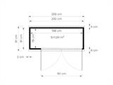 Bertilo medinis sandėliukas shed Multibox3, 2x0,82x1,63m, 1,6m², Natūrali