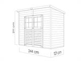 Abri en bois, Bertilo Alster 2, 2,44x1,21x2,11m